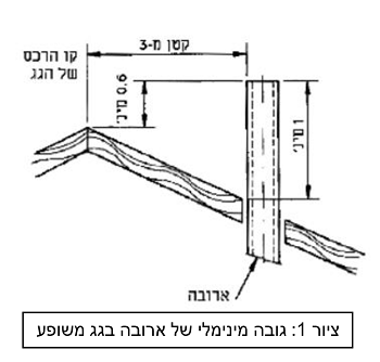 גובה מינימלי של ארובה בגג משופע